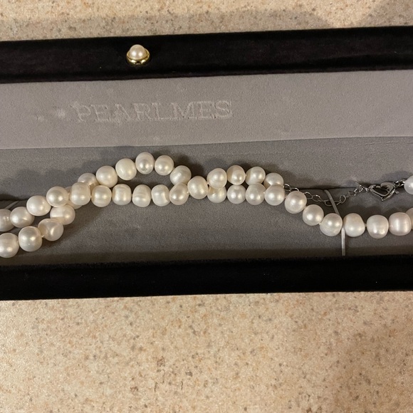 Pearlmes Pearl Strand Necklaces Jewelry with Heart Clasp 8mm/41cm - Picture 4 of 5